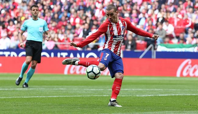 Griezmann, jugador del Atlético de Madrid, marcando un gol | ÁNGEL GUTIÉRREZ ep griezmann jugadoratleticomadrid marcandogol