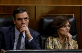ep i-d el presidente del gobierno pedro sanchez y la vicepresidenta primera y ministra de la