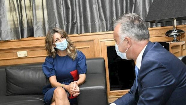 ep la ministra de trabajo yolanda diaz en canarias