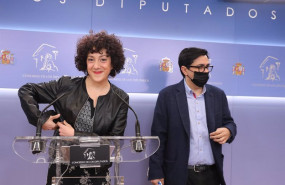 ep la portavoz de en comu podem en el congreso aina vidal y el diputado de unidas podemos gerardo