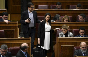 ep la presidenta de ciudadanos y portavoz en el congreso ines arrimadas junto a otros diputados de