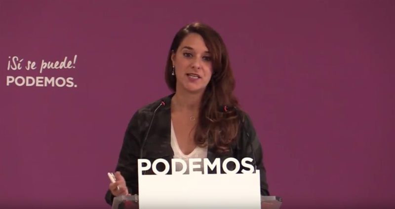 ep rueda de prensa de noelia vera portavoz del consejo de coordinacion de podemos