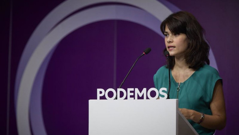 ep archivo la portavoz de podemos isa serra durante una rueda de prensa en la sede del partido a ep archivo la portavoz de podemos isa serra durante una rueda de prensa en la sede del partido a