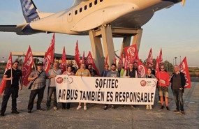 ep archivo   ugt en airbus en imagen de archivo