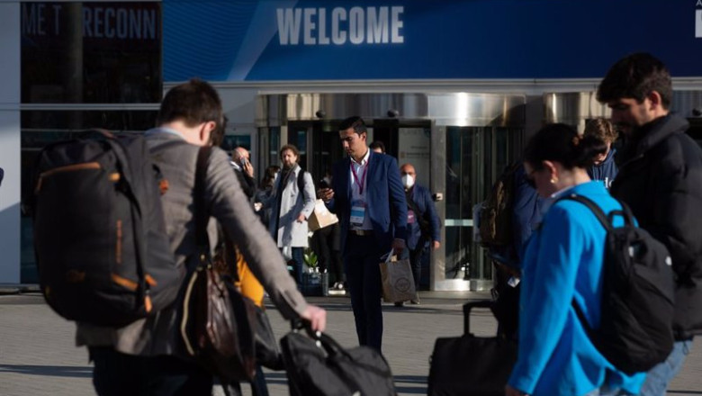 Archivo - Visitantes abandonan la Fira en la clausura del Mobile World Congress 2022, en la Fira de Barcelona, a 3 de marzo de 2022, en L'Hospitalet de Llobregat, Barcelona, Catalunya (España) | David Zorrakino - Europa Press - Archivo ep archivo visitantes abandonan la fira en la clausura del mobile world congress 2022 en la fira