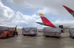 ep aterriza en el aeropuerto de barajas un a350 procedente de china con 125 toneladas de material