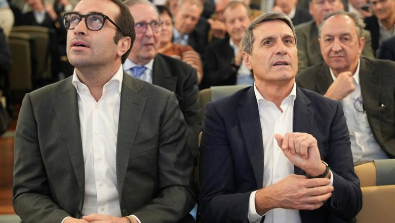 ep de izquierda a derecha el ministro de economia carlos cuerpo y el delegado del gobierno en