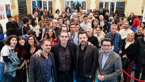 ep el actor pedro alonso y el productor jesus colmenar tras el encuentro con los fans en el marco de