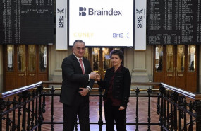 ep el consejero delegado de bme javier hernani y la rectora de cunef universidad ana isabel