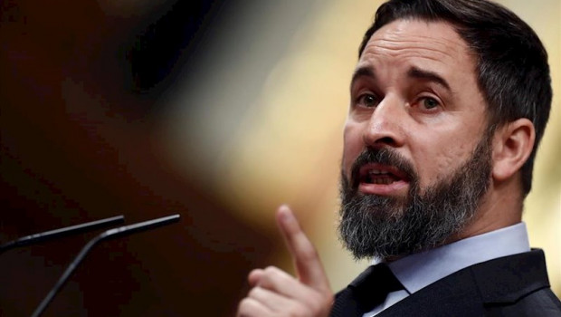 ep el lider de vox santiago abascal durante su intervencion en el pleno del congreso de este jueves