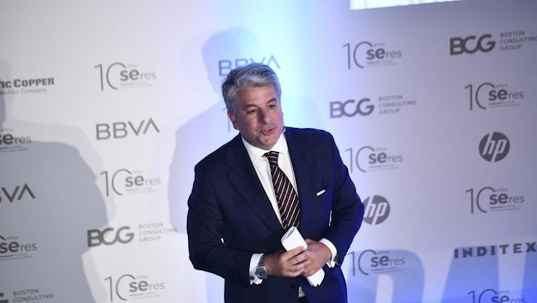 El presidente de Accenture España, Juan Pedro Moreno, durante su intervención en la jornada 'RadarSeres' organizada por la Fundación Seres en el Teatro Real de Madrid (España), a 8 de octubre de 2019. | Óscar Cañas - Europa Press - Archivo ep el presidente de accenture espana juan pedro moreno durante su intervencion en la jornada