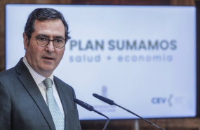 ep el presidente de la ceoe antonio garamendi interviene durante el acto de firma del acuerdo de