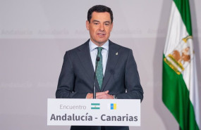 ep el presidente de la junta de andalucia juanma moreno atiende a los medios de comunicacion a 6 de