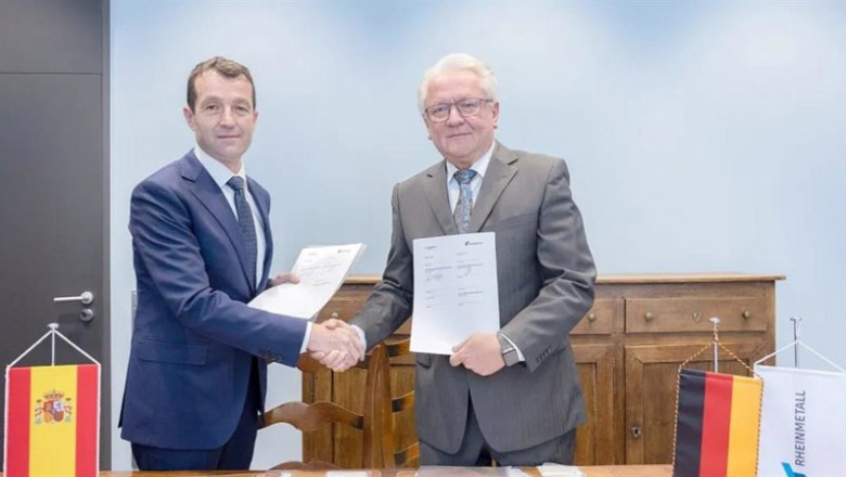 ep el presidente ejecutivo de indra group angel escribano y el ceo de rheinmetall ag armin papperger ep el presidente ejecutivo de indra group angel escribano y el ceo de rheinmetall ag armin papperger