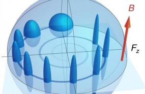 ep evolucionun espinsu incertidumbre orbitandoun campo magnetico