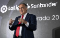 ep javier tebas durante el acto de bienvenida de clubes ascendidos a laliga santander y a laliga