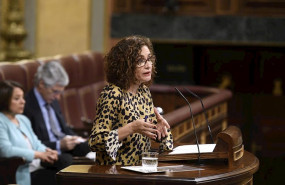 ep la ministra de hacienda y portavoz del gobierno maria jesus montero interviene desde la tribuna