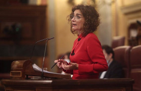 ep la ministra de portavoz y de hacienda maria jesus montero durante su intervencion en el pleno de