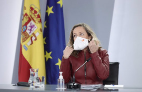 ep la vicepresidenta primera y ministra de asuntos economicos nadia calvino comparece en una rueda