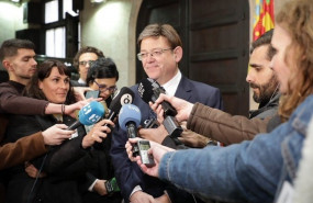 ep puig atiende a los periodistas imagen de archivo