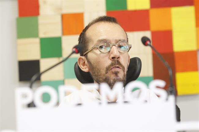 Rueda de prensa de Pablo Echenique en la sede de Podemos | EUROPA PRESS ep ruedaprensapablo echeniquela sedepodemos