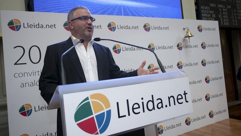 Sisco Sapena, gerente de Lleida.net , en la salida al MAB de Lleida.Net | LLEIDA.NET/JORGE TORES - Archivo ep sisco sapena gerente de lleidanet en la salida al mab de lleidanet