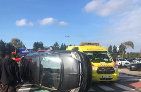 ep accidente trafico en una foto de archivo