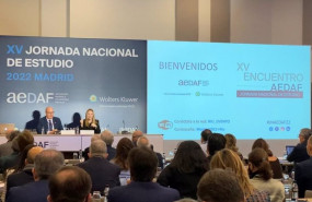 ep archivo   stella raventos calvo presidente de aedaf ha inaugurado la jornada junto a javier gomez