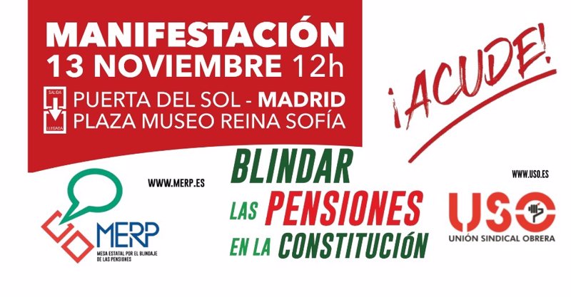 Cartel manifestación pensiones | USO ep cartel manifestacion pensiones