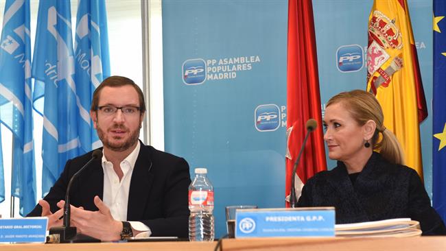 Cristina Cifuentes y Javier Maroto en la reunión Grupo Populae | PP ep cristina cifuentesjavier marotola reunion grupo populae