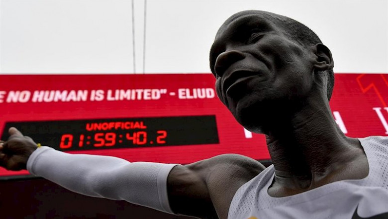 ep el atleta keniano eliud kipchoge celebra el record oficioso del ineos 159 challenge en el que se ep el atleta keniano eliud kipchoge celebra el record oficioso del ineos 159 challenge en el que se