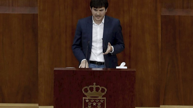 ep el portavoz de mas madrid pablo gomez perpiny durante su intervencion en el pleno de la asamblea