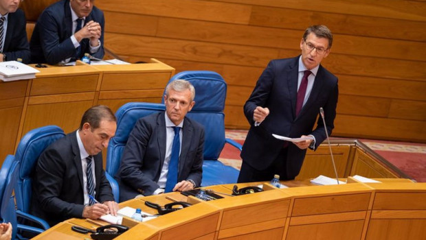 ep el presidente de la xunta alberto nunez feijoo responde a los grupos de la camara en el pleno