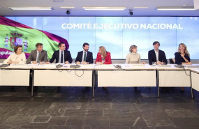 ep el presidente del pp pablo casado con la cupula del pp en la reunion del comite ejecutivo