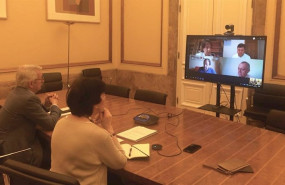 ep el secretario de estado de educacion alejandro tiana y la ministra isabel celaa en una