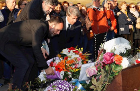 ep homenaje en la estacion de santa eugenia por las victimas del 11m en 2019 con el entonces