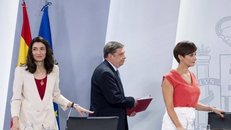 ep i d la ministra de justicia pilar llop el ministro de agricultura pesca y alimentacion luis