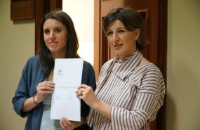 ep irene montero podemos y yolanda diaz en marea encongreso