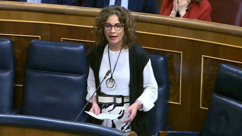La ministra de Hacienda, María Jesús Montero, ha pedido este miércoles al PP que no dé lecciones al Gobierno en materia presupuestaria. | EUROPA PRESS ep la ministra de hacienda maria jesus montero ha pedido este miercoles al pp que no de lecciones al