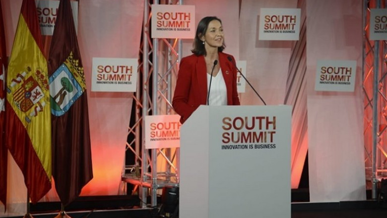 La ministra de Industria, Comercio y Turismo en Funciones, Reyes Maroto, participa en la clausura del South Summit celebrado en Madrid. | MINISTERIO DE INDUSTRIA, COMERCIO Y TURISMO ep la ministra de industria comercio y turismo en funciones reyes maroto participa en la clausura