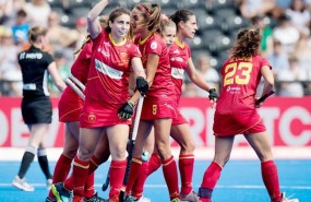 ep las jugadorasla seleccion femeninahockey hierba celebrangol
