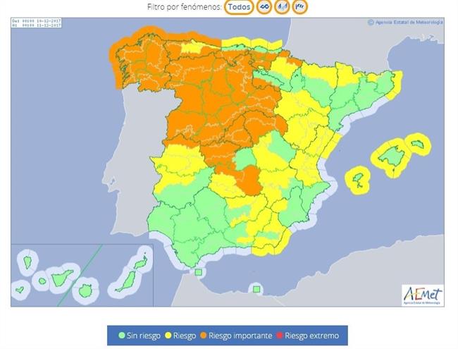 Previsión de la AEMET para este domingo | EUROPA PRESS ep previsionla aemeteste domingo