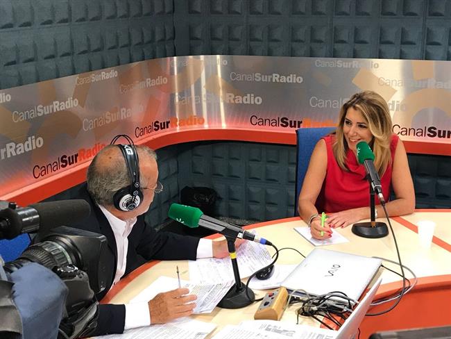 Susana Díaz en una entrevista en Canal Sur Radio | JUNTA DE ANDALUCÍA/Archivo ep susana diazuna entrevistacanal sur radio