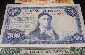 ep un billete de quinientas de las antiguas pesetas