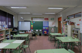 ep aula de un colegio de madrid cerrado tras la suspension de las clases por el coronavirus