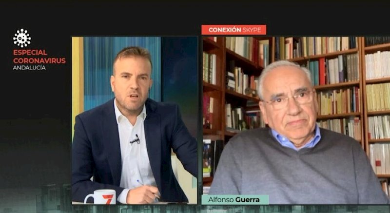 ep el ex vicepresidente del gobierno alfonso guerra en una entrevista en 7 television