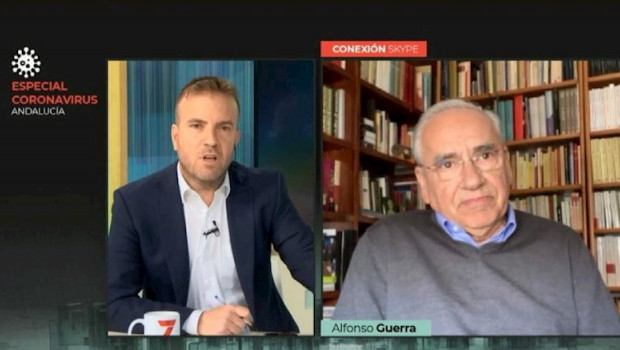 ep el ex vicepresidente del gobierno alfonso guerra en una entrevista en 7 television