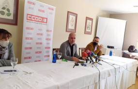ep el secretario general de ccoo unai sordo en rueda de prensa este jueves desde cuenca