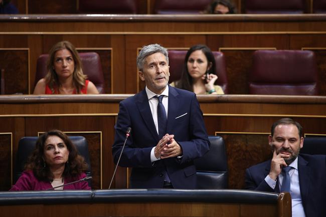 Fernando Grande Marlaska, ministro del Interior, en la sesión de control | EUROPA PRESS ep fernando grande marlaska ministrointerior ensesioncontrol
