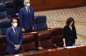 ep la presidenta de la comunidad de madrid isabel diaz ayuso d y el vicepresidente ignacio aguado i
